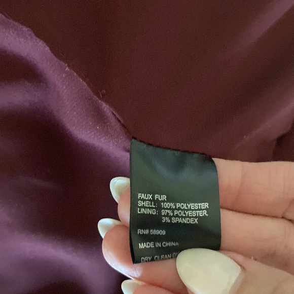 Gianni Bini Maroon Fur Vest - Picture 6 of 6